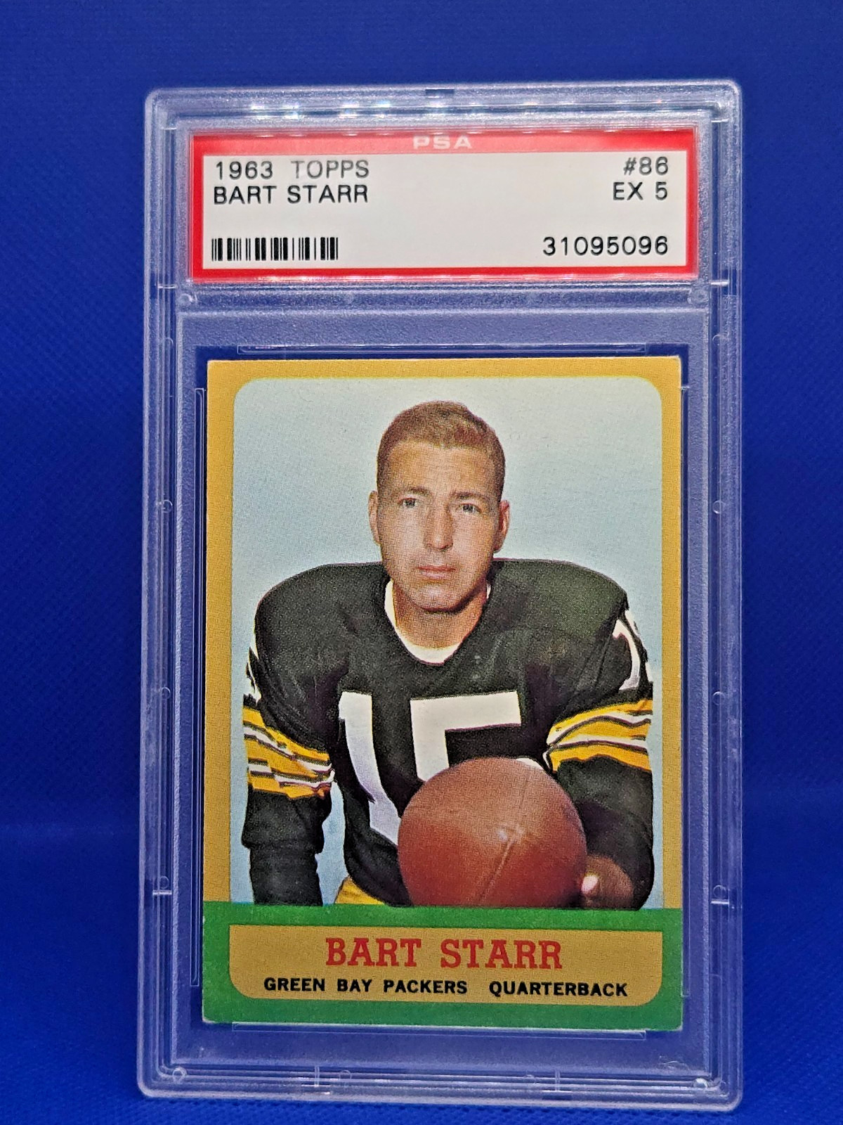 1963 Topps Bart Starr #86 PSA 5 EX Green Bay Packers HOF Vintage Football Card