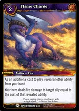Light Play WoW TCG Flame Charge Battle of the Aspects Treasure Pack World of War