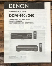 Denon DCM-340 DCM-440 CD Player Owners / User Manual *Original*