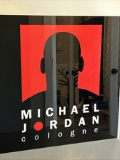 1996 MICHAEL JORDAN COLOGNE 2-SIDED PROMO AD FOOTLOCKER STORE DISPLAY