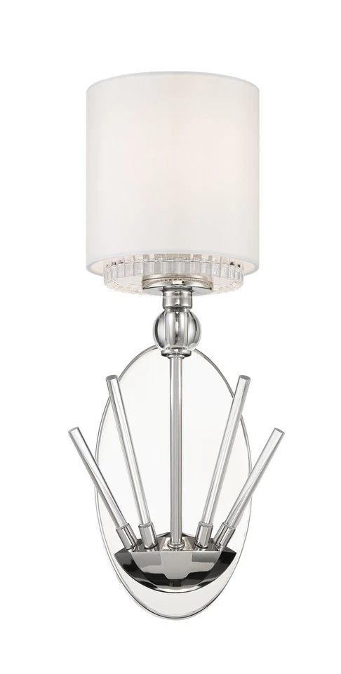 Aplique de pared Metropolitan N7381 Sutton 16" de alto - níquel Foto 3 de 4