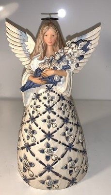 Behold The Beauty Of Each Blessing Rare Jim Shore Wings Angel Blues And Cream