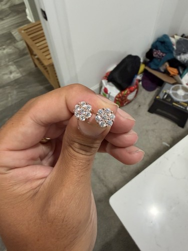 earrings rose gold cubic zirconia