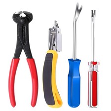 Construction and Upholstery Staple Remover Tack Puller Nail Remover Tool Set ...