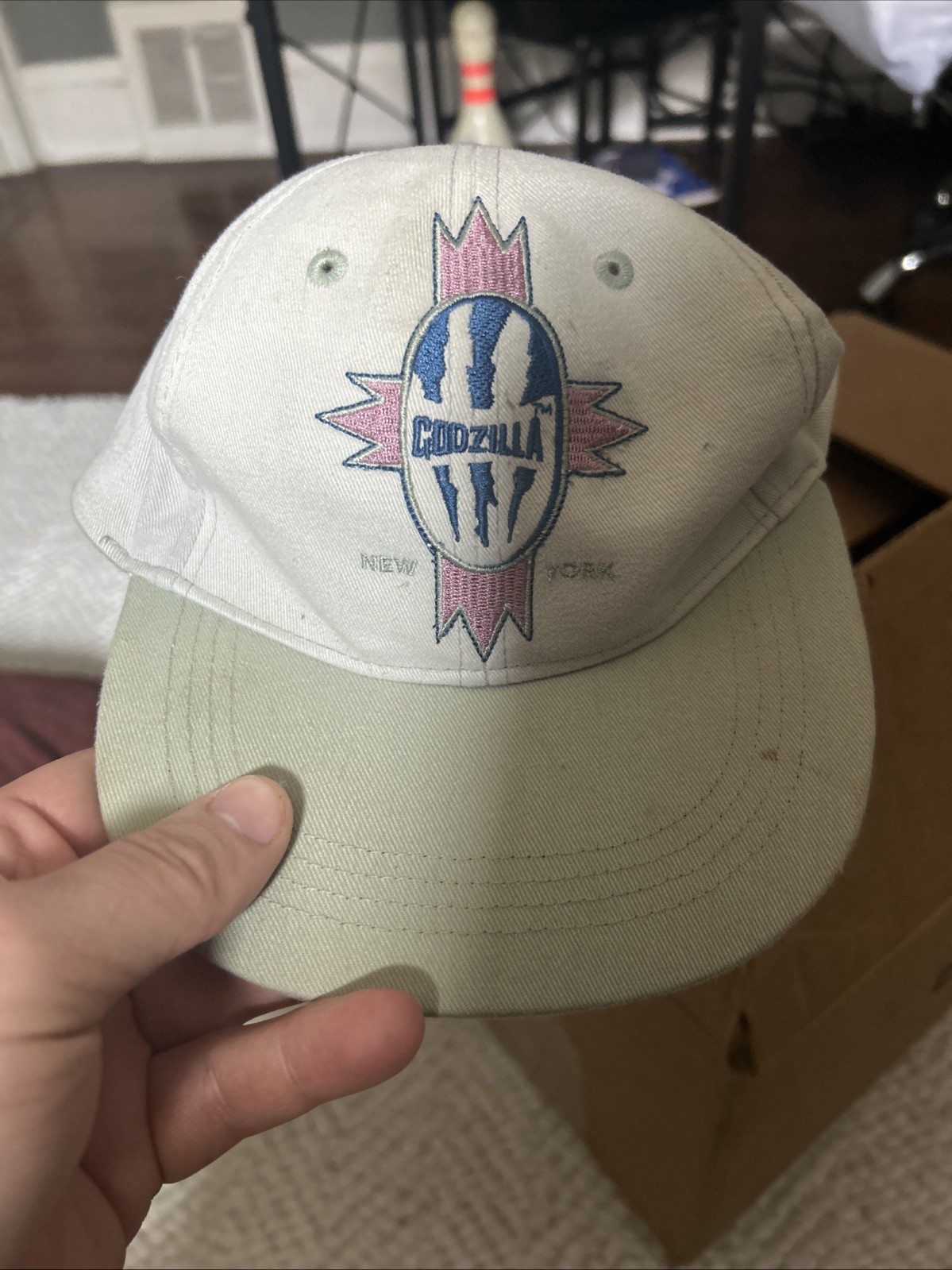 Vintage 1998 Godzilla Movie Snapback Hat Size Does Matter Cap