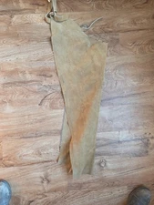 Barnstable Riding Chaps Tan Suede Leather Horse Zip-Up Small slim calf 