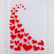 Heart Corner Background Plastic Embossing Folders Card Making Scrapbooking