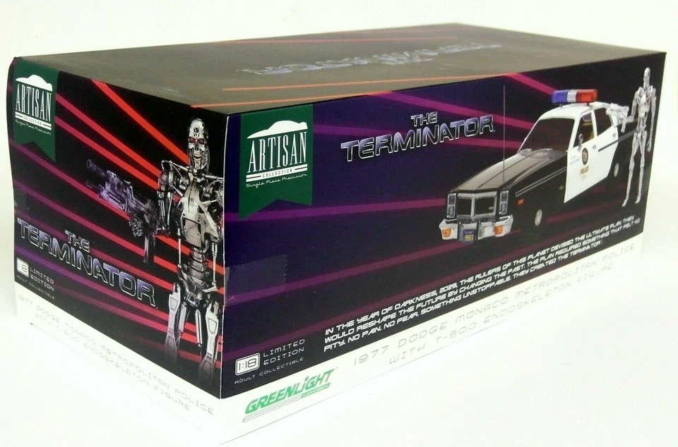 Greenlight 1/18 Scale - 1977 Dodge Monaco Police + Terminator Diecast model car - Image 2 of 4
