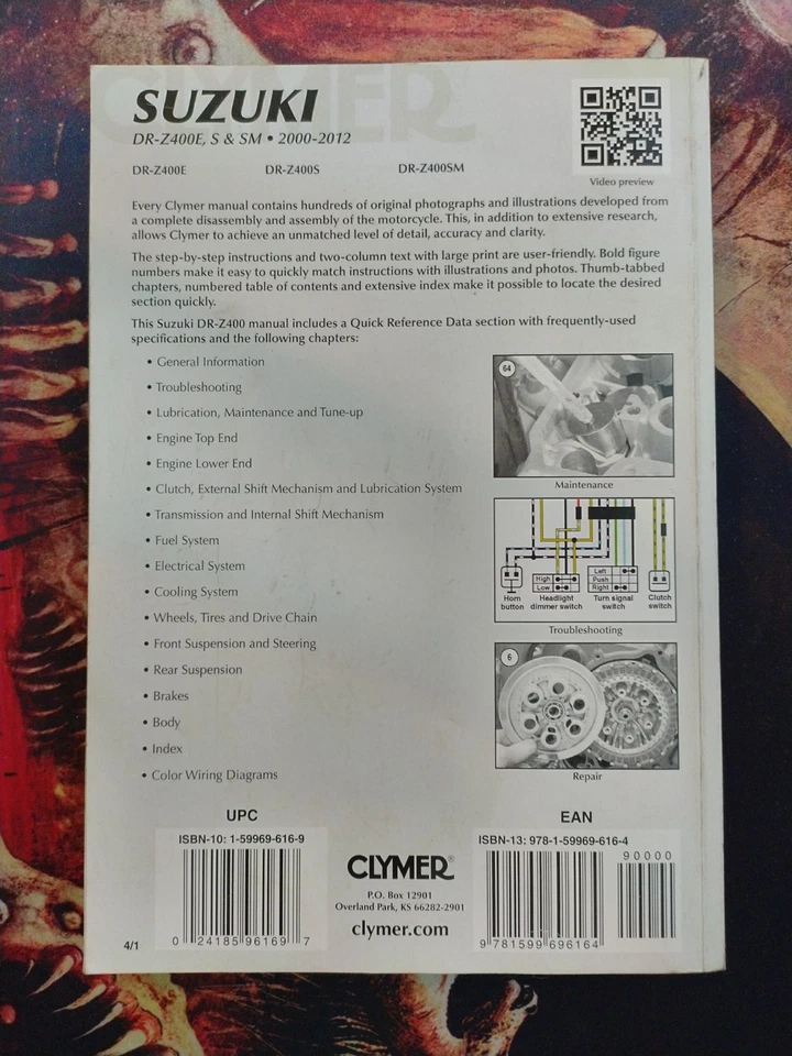 Clymer Suzuki DR-Z400E, S 7 SM-2000-2012 Foto 2 de 2