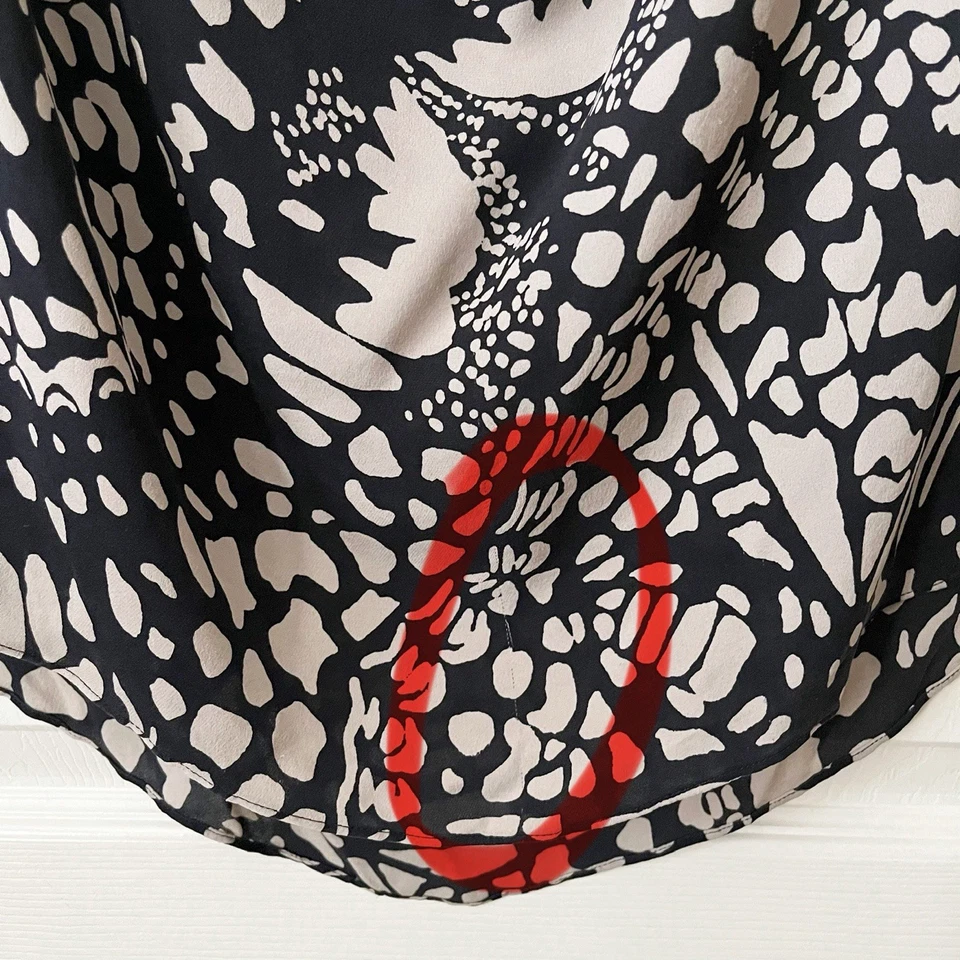 Black Label By Chico’s Silk Tank Top Women's Size XL Black Cream Relaxed Office - Image 3 of 4