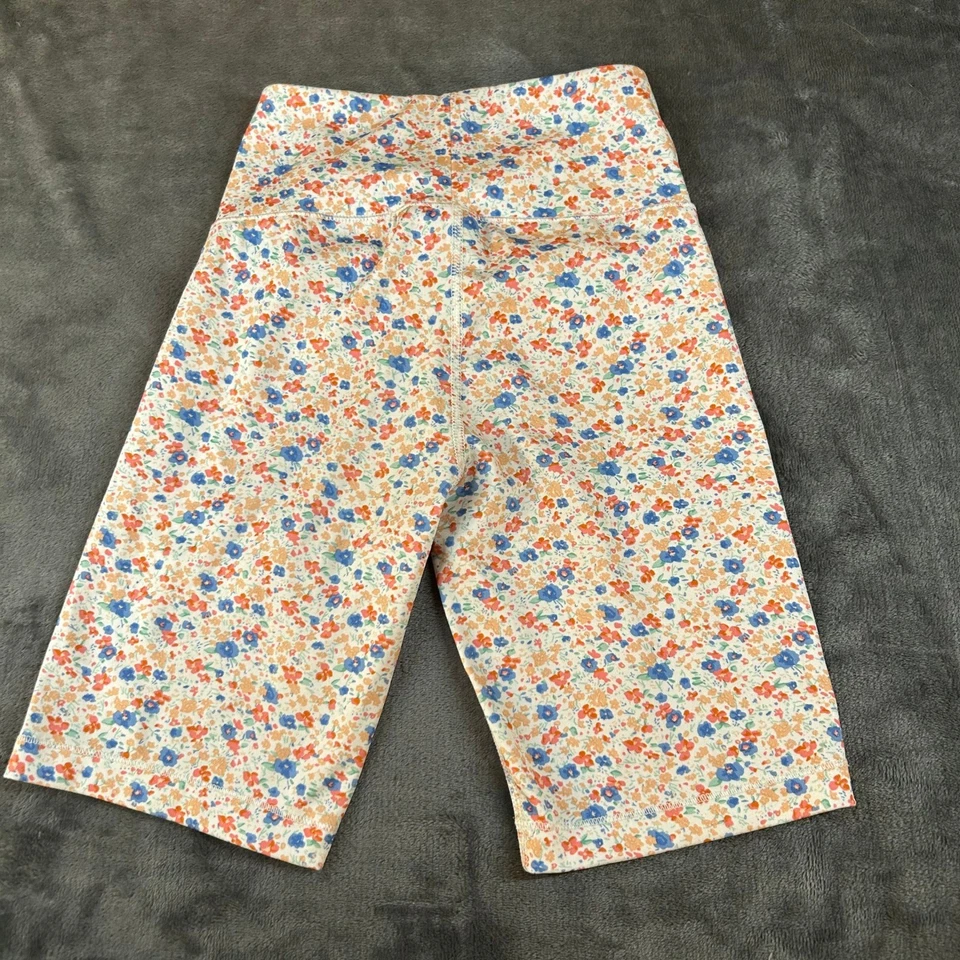 Aeropostale 花卉印花自行车短裤儿童休闲游戏夏季下装女孩 21x8 — 第 3/4 张图片