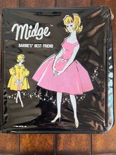 Midge Barbie  s Best Friend 1963 Carrying Case  Ponytail Case  Black Vinyl