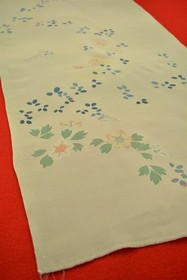 Vintage Japanese Silk Kimono Fabric Textile Remnant Craft Material 37"/CR51/50