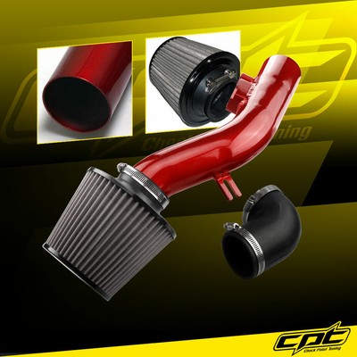For 08-12 Chevy Malibu 2.4L w/o Air Pump Red Cold Air Intake +Black Filter Cover