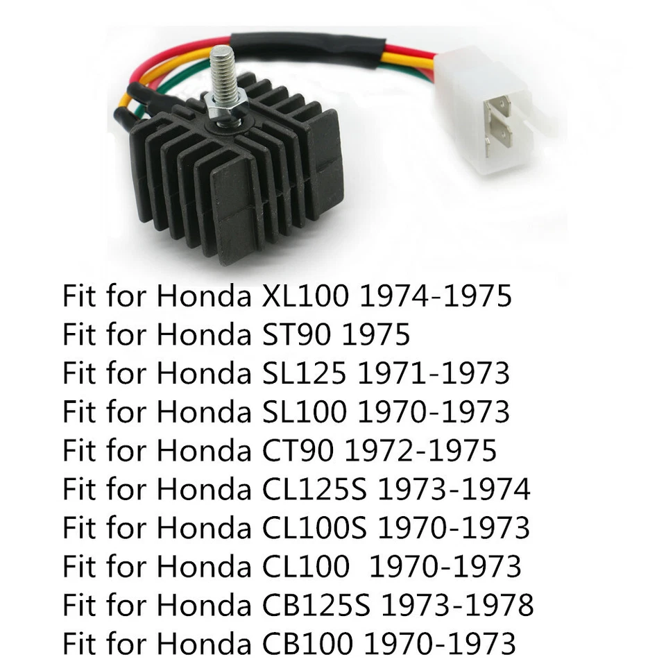Regulador de voltaje rectificador 12V para Honda SL100 SL125 CB125 S CB125S CL125 SB100 Foto 2 de 4
