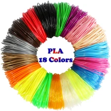 3D Pen Filament Refills(18 Colors,10 Feet Each) Total 180 Feet,Pla Filament 1.75