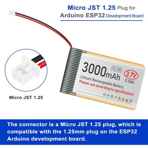 Carte module ESP32 LoRa V3 avec batterie 3000 mAh – avec antenne 863-928 MHz ... - Afbeelding 5 van 7