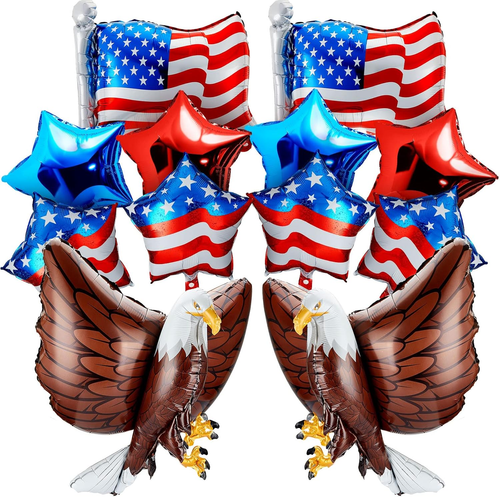 12 Pcs Patriotic Eagle Balloon USA Red White and Blue Elections Party Decoration