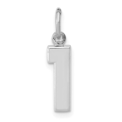 Real 14ktw Small Polished Number 1 Charm