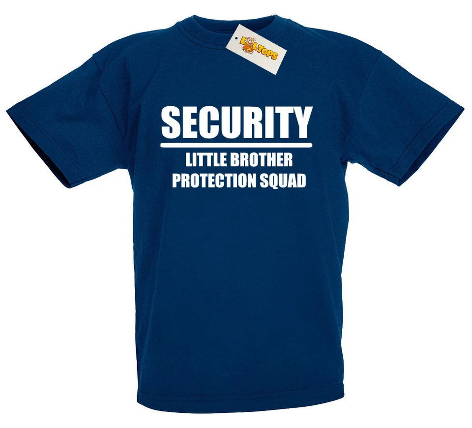 LOLTOPS Security Little Bro T-Shirt, Gifts for new big brothers gift ideas from sibling