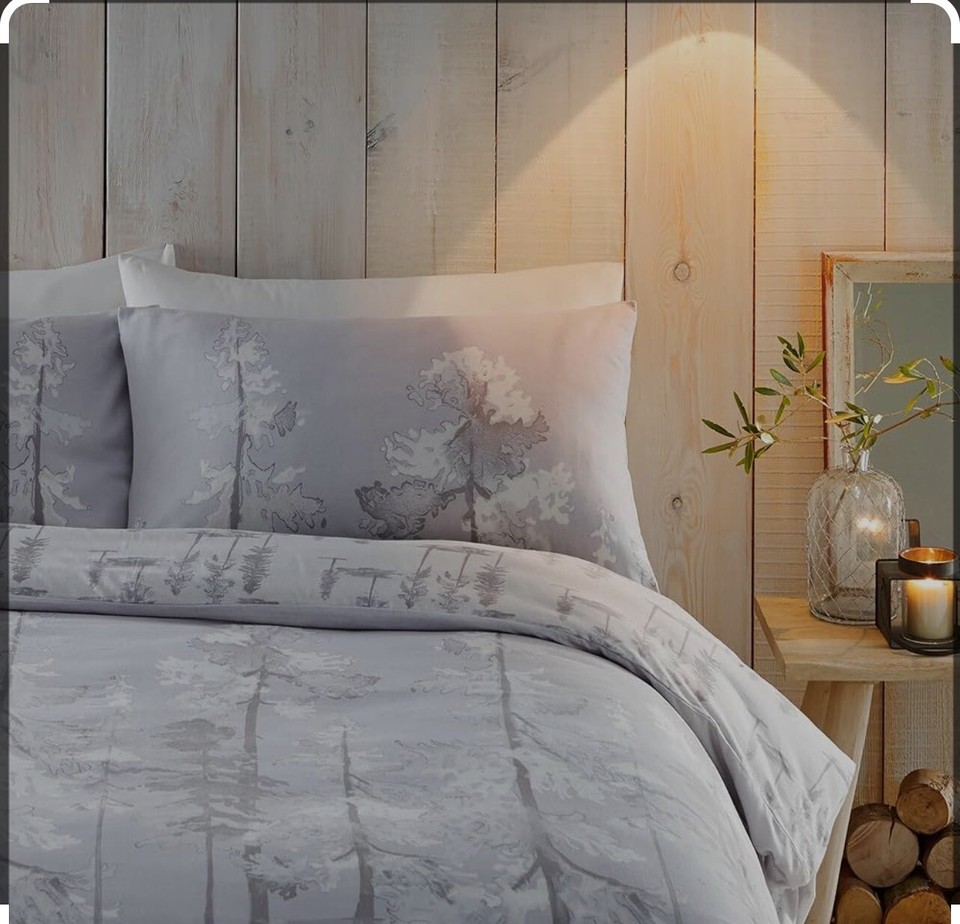 Duvet Cover Bedding Set Alaska 100 Brushed Cotton Appletree Hygge Grey