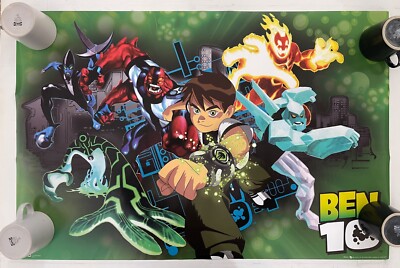 BEN 10 ALIEN FORCE, AUTHENTIC 2000 s POSTER, LAST ONE!!