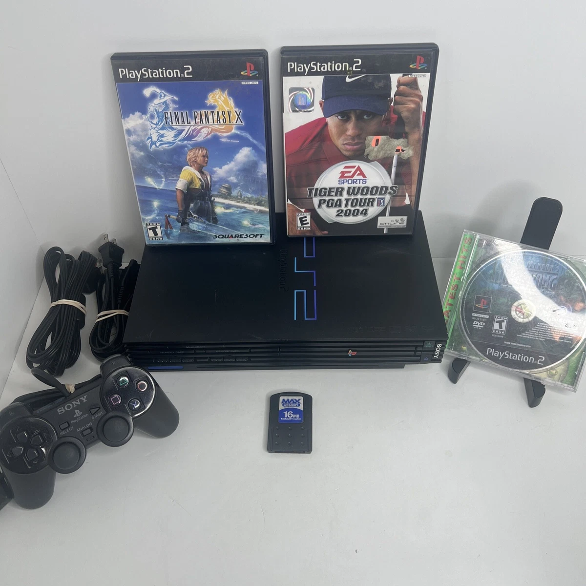 Sony Playstation 2 PS2 FAT Original Console System Bundle SCPH-39001  *READ*NO TV