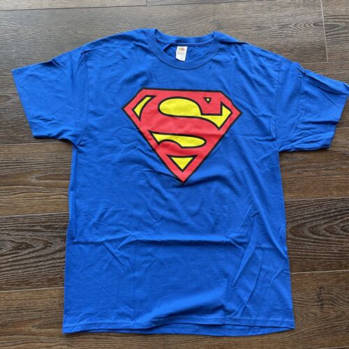 NEU Superman Logo T-Shirt; Größe Herren Erwachsene Large; DC Comics Tee; Klassiker - Bild 2 von 5