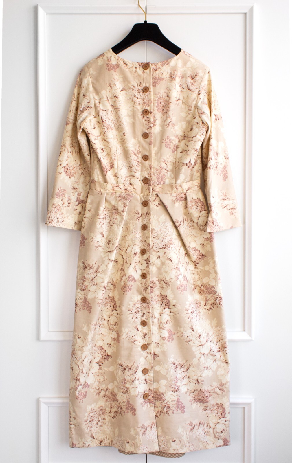 Ulyana Sergeenko Custom Made Beige Pink Floral Pr… - image 2