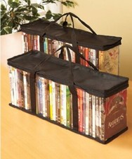 Set of 2 DVD Storage Bags Holds 40 DVDs Each - 80 Total Convenient Travel New