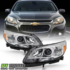 2013 2014 2015 Chevy Malibu Halogen Projector Headlights Headlamps Left+Right