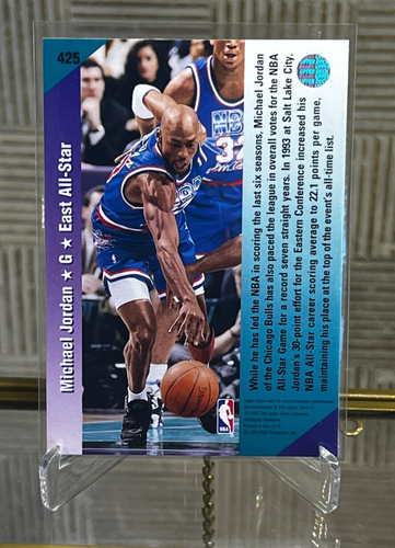 1992 Upper Deck Michael Jordan East All Star #425 “He’s Back”. Centered Nice HOF - Picture 2 of 2