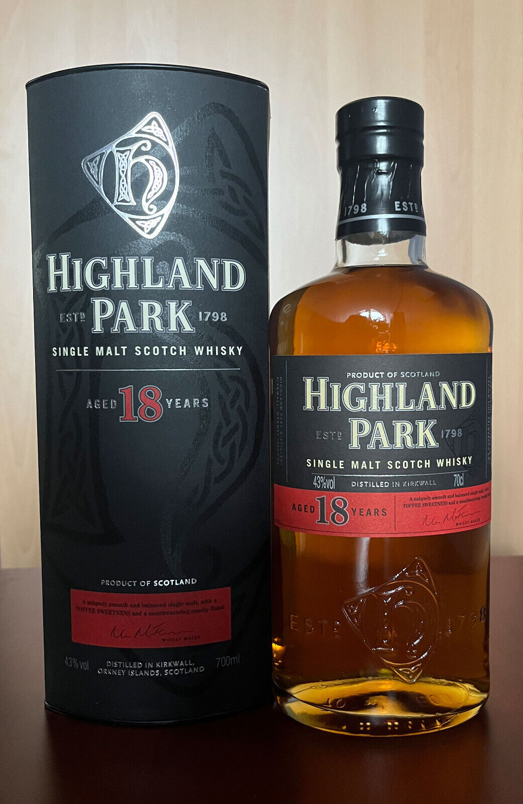Highland Park 18 Jahre, Single Malt Scotch Whisky, 43, abgefüllt 2013
