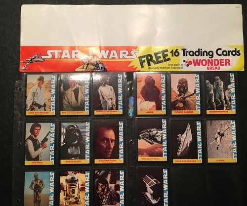 1977 Star Wars Vintage Wonder Bread Complete 1-16 & Rare Package Insert Nice Set - 第 1/10 張圖片