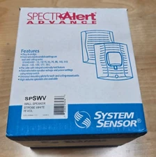 System Sensor SPSWV Wall Mount Speaker Strobe High Volume - White