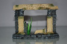 Acquario Dettagliato Greco Rovina Ingresso Colonna Misura 15 x 5 x 11 CM