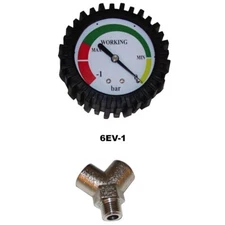 John Dow 6EV-1 Replacement Vacuum Gauge for Fluid Evacuators