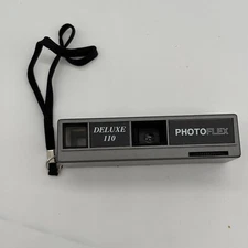 Vintage Photoflex Deluxe 110 Pocket Camera With Original Box & Instructions Gray