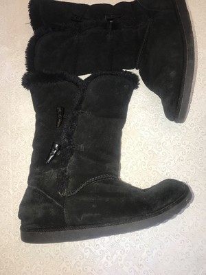 target black suede boots