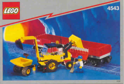 LEGO  Train: 9V: 4543 Railroad Tractor Flatbed