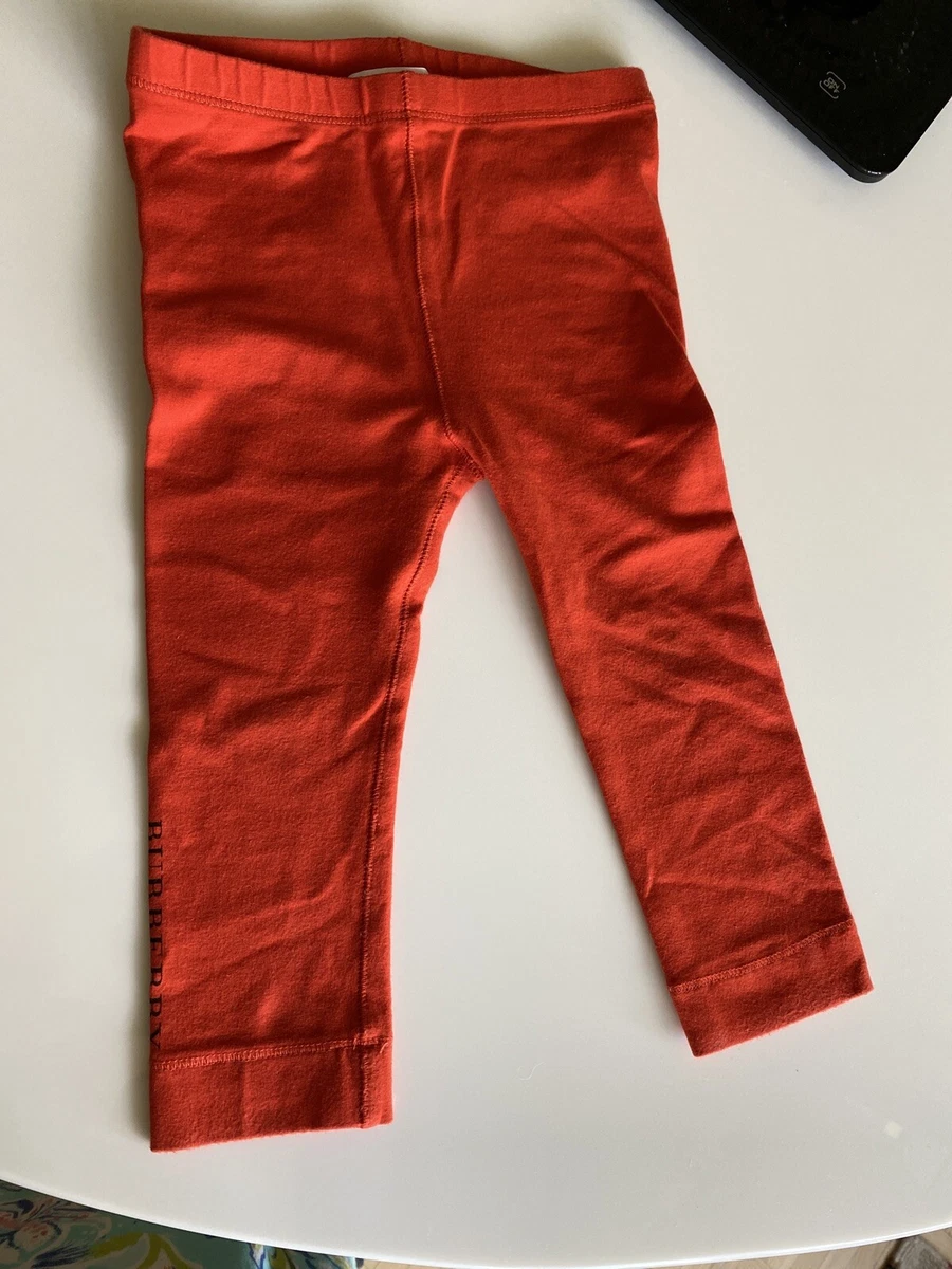 Burberry Children 18 Months Red Penny Kids Logo Leggings 86CM