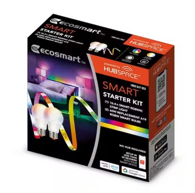 Smart Lighting Starter Kit Including Color Changing LED Strip Light & Smart Bulb
