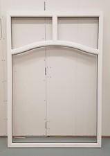 White PVC Window Non Opening Woodgrain UPVC 1490x1840mm BAR20 No Glass