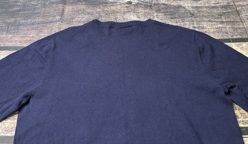 Superman Knit Sweater Boys Youth Medium Navy Blue Pullover Cotton Acrylic Blend - Picture 7 of 9