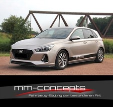 CUP Seitenschweller Ansätze SCHWARZ für Hyundai i30 MK3 PDE Leisten Schweller