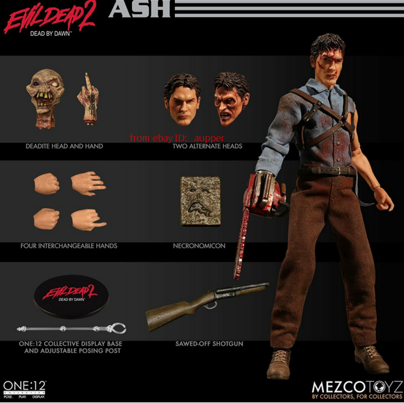 Perfect Mezco Toys 1/12 Collective Evil Dead Ash Action Figures