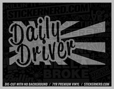 Daily Driver Japan Flag Sticker - Car Decals - Funny Window Decal Jdm Stickers Daily Driver Japan Flag Sticker - Car Decals - Funny Window Decal Jdm Stickers
