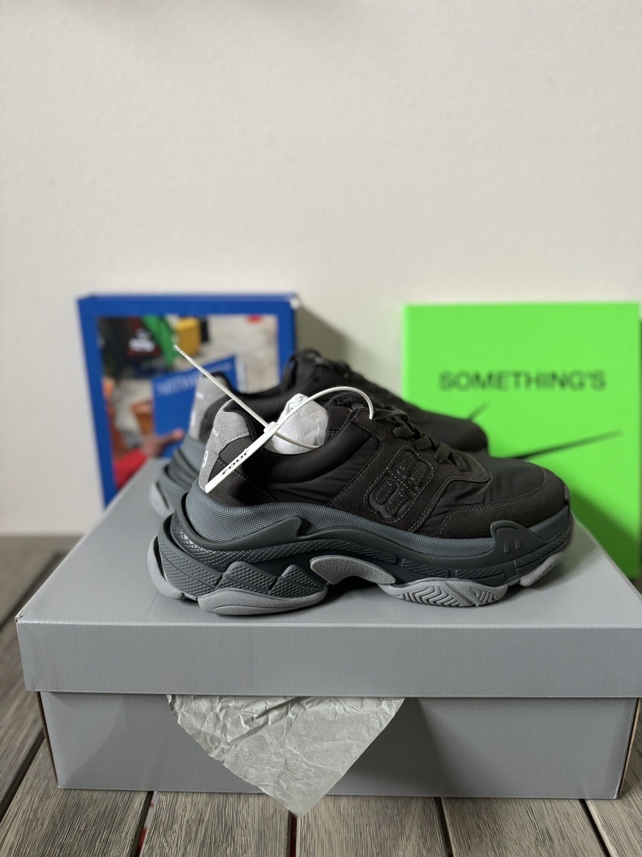 Balenciaga Triple S Nylon Sneakers - Size 39 - Grey - NEW | eBay