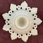 Vintage Westmoreland Ring and Petal Milk Glass Candlestick Holder