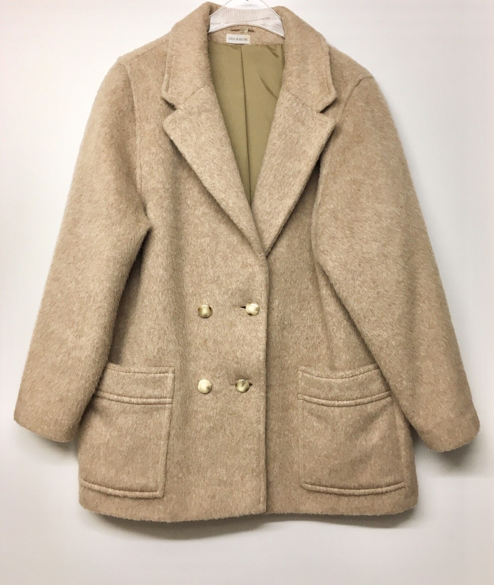 Manteau hiver 100% laine de lama beige T40
